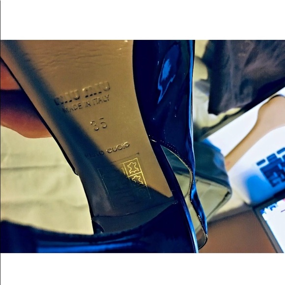 MIU MIU PRADA BLACK STRAPPY SLINGBACKS PUMPS 5.5 - Picture 3 of 11